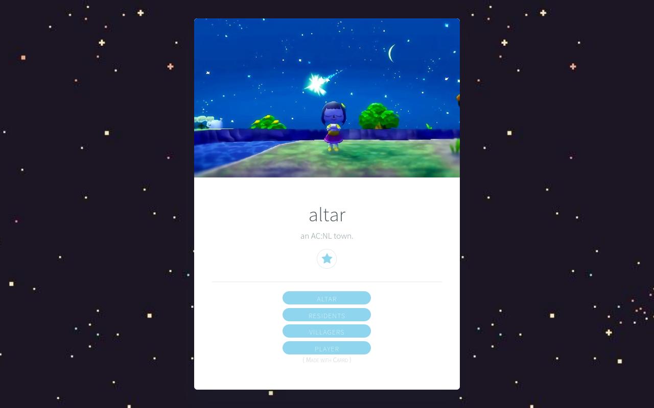 Carrd profile picture for @altar